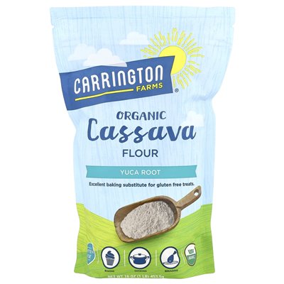 Carrington Farms, ekologiczna mąka z manioku, korzeń Yuca, 16 uncji (453,5 g) Carrington Farms, ekologiczna mąka z manioku, korzeń Yuca, 16 uncji (453,5 g)