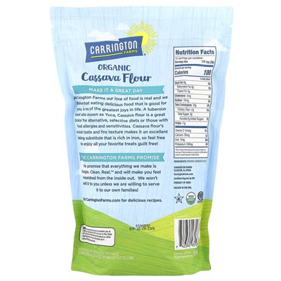 Carrington Farms, Bio-Maniokmehl, Yuca-Wurzel, 16 oz (453,5 g)