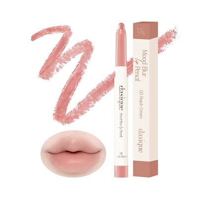 Dasique, Mood Blur Lip Pencil, 03 Peach Cream, 0,03 uncji (0,9 g)