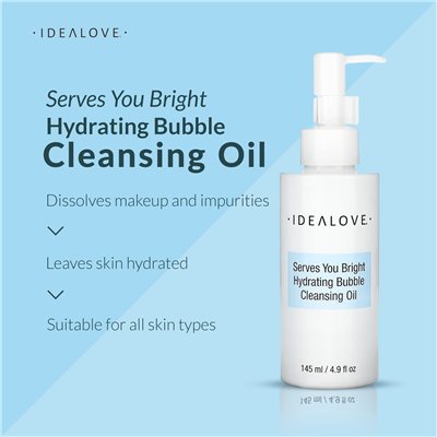 Idealove, serwuje jasny nawilżający olej oczyszczający bąbelki, 4,9 fl oz (145 ml) Idealove, serwuje jasny nawilżający olej oczyszczający bąbelki, 4,9 fl oz (145 ml)