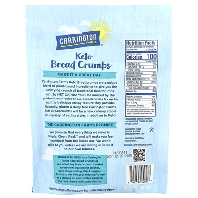 Carrington Farms, Keto-Semmelbrösel, natur, 7 Unzen (198 g) Carrington Farms, Keto-Semmelbrösel, natur, 7 Unzen (198 g)