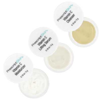 Presidentskin, Vitamin C-Testset, 3 professionelle aufhellende Produkte, 3 Tiegel, je 0,18 oz (5 g)