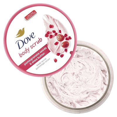 Dove, Peeling do Ciała, Nasiona Granatu & Masło Shea, Umiarkowany, 10.5 oz (298 g) Dove, Peeling do Ciała, Nasiona Granatu & Masło Shea, Umiarkowany, 10.5 oz (298 g)
