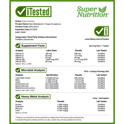 Super Nutrition, Simpleone®, multiwitamina męska z super adaptogenami, zielonymi, przyprawami i przeciwutleniaczem, wolne od żel