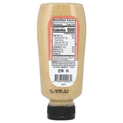 Wybrane żywność, Mayo Chipotle, 11,25 Fl Oz (332 ml) Wybrane żywność, Mayo Chipotle, 11,25 Fl Oz (332 ml)