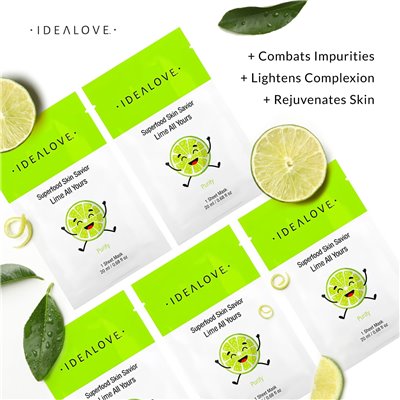 Idealove, Superfood Skin Savior, Lime All Yours, 5 Schönheitsmasken, 0,68 fl oz (20 ml)
