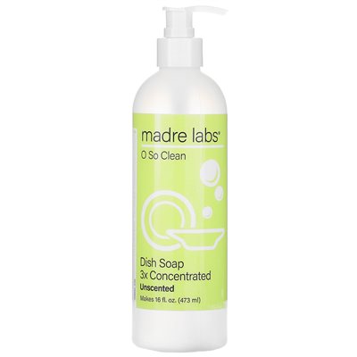 Madre Labs, mydła naczynia, koncentrat 3x, bezzapachowy, 1 torebka + butelka wielokrotnego użytku, 4 fl oz (118 ml) Madre Labs, mydła naczynia, koncentrat 3x, bezzapachowy, 1 torebka + butelka wielokrotnego użytku, 4 fl oz (118 ml)