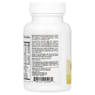 Super Nutrition, Wsparcie stresowe, 60 kapsułek wegetariańskich