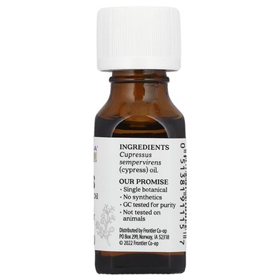 Aura Cacia, czysty olejk eteryczny, Cypress, 0,5 fl oz (15 ml)