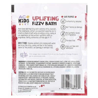 Aura Cacia, dzieci, podnosząca na duchu kąpiel Fizzy, 2,5 uncji (70,9 g) Aura Cacia, dzieci, podnosząca na duchu kąpiel Fizzy, 2,5 uncji (70,9 g)