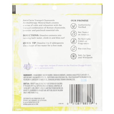 Aura Cacia, kąpiel mineralna aromaterapii, rumianek, 2,5 uncji (70,9 g)