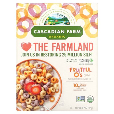 Cascadian Farm, Bio-Fruchtbare O's Pas, 10,2 oz (289 g)