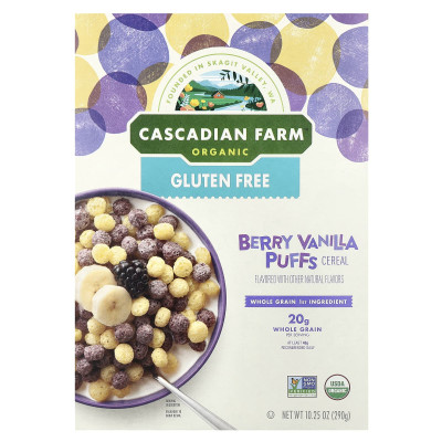 Cascadian Farm, Bio-Beeren-Vanille-Puffs-Müsli, 10,25 oz (290 g)