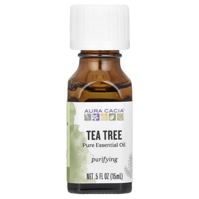 Aura Cacia, czysty olejk eteryczny, drzewo herbaciane, 0,5 fl oz (15 ml) Aura Cacia, czysty olejk eteryczny, drzewo herbaciane, 0,5 fl oz (15 ml)