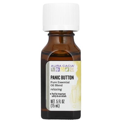 Aura Cacia, Pure Ess Ess Essily Blend, Button Panic, 0,5 fl oz (15 ml) Aura Cacia, Pure Ess Ess Essily Blend, Button Panic, 0,5 fl oz (15 ml)