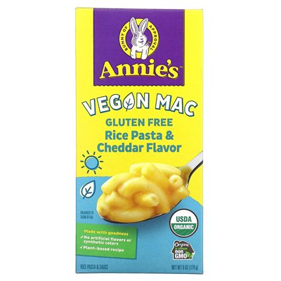 Homegrown Annie, Vegan Mac, Rice Noodles and Cheddar, Gluten Free, 6 oz (170 g)