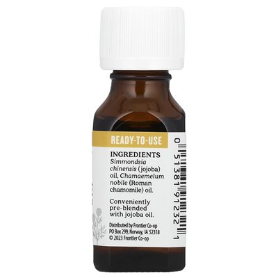Aura Cacia, czysty olejek eteryczny w oleju jojoba, rumianek rzymski, 0,5 fl oz (15 ml)