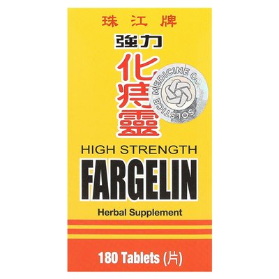 Chu Kiang Brand, Fargelin, wysoka siła, 180 tabletek Chu Kiang Brand, Fargelin, wysoka siła, 180 tabletek