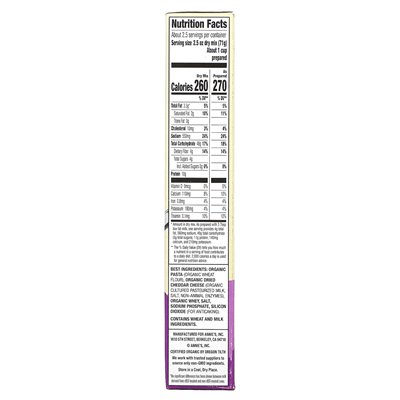 HomeGrown, Organic Macaroni &amp Cheese, Shells and White Cheddar, 6 uncji (170 g)