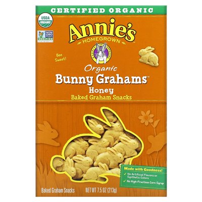 Homegrown, Organic Baked Bunny Graham Snacks, Honey, 7,5 uncji (213 g) Homegrown, Organic Baked Bunny Graham Snacks, Honey, 7,5 uncji (213 g)