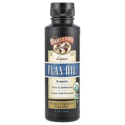 Barlean's, organiczny suplement oleju Lignan Flax, 8 Fl Oz (236 ml)