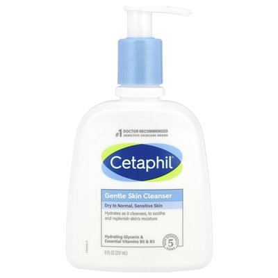 Cetaphil, delikatny środek do czyszczenia skóry, bez zapachu, 8 fl oz (237 ml)