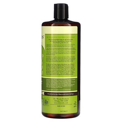 Dr Woods, Zamek Tree Tree z masłem Shea Fair Trade, 32 Fl Oz (946 ml)