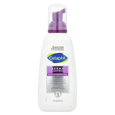Cetaphil, Derma Control ™, mycie pianki usuwające olej, 8 fl oz (237 ml)