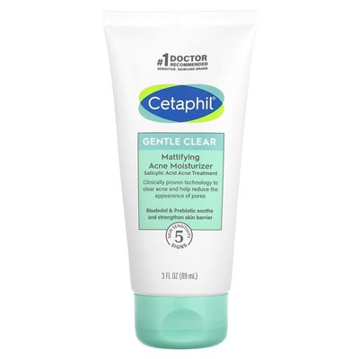 Cetaphil, delikatny przezroczysty, zmatowiony krem ​​nawilżający trądzik, 3 fl oz (89 ml)