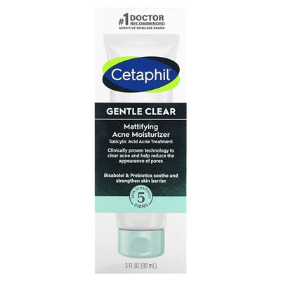 Cetaphil, delikatny przezroczysty, zmatowiony krem ​​nawilżający trądzik, 3 fl oz (89 ml)