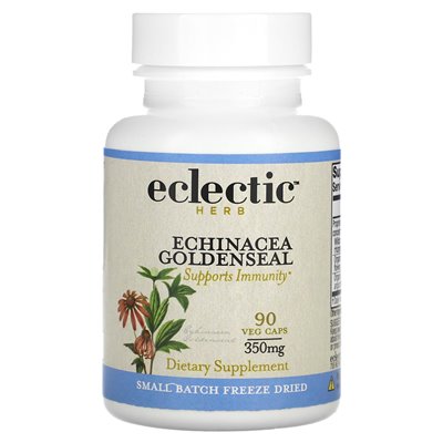 Eklektyczne zioło, Echinacea Goldenseal, 350 mg, 90 warzyków