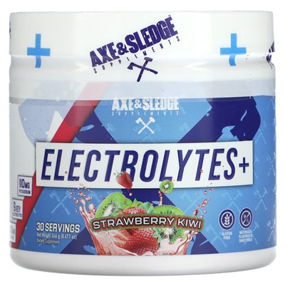 Suplementy ax &amp sange, elektrolity+, truskawkowe kiwi, 8,677 uncji (246 g)