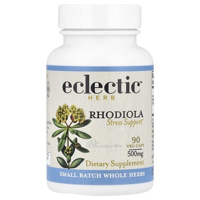 Eklektyczne zioło, Rhodiola, podparcie stresu, 500 mg, 90 warzyków Eklektyczne zioło, Rhodiola, podparcie stresu, 500 mg, 90 warzyków