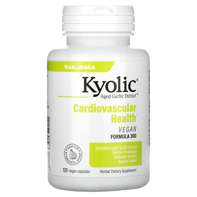 Kyolic, Aged Garlic Extract, Cardiovascular Health, Vegan Formula 300, 120 Vegan Capsules Kyolic, Aged Garlic Extract, Cardiovascular Health, Vegan Formula 300, 120 Vegan Capsules
