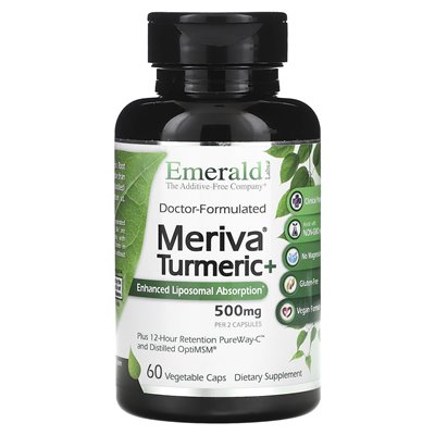 Emerald Laboratories, Meriva Turmeric +, 500 mg, 60 vegetable caps (250 mg per capsule)