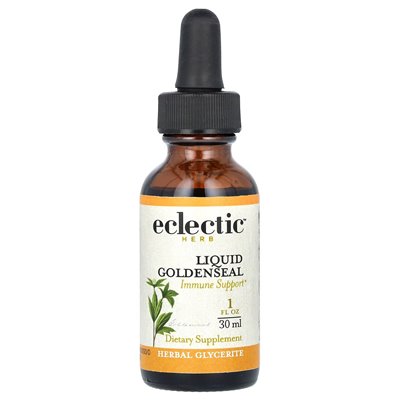 Eklektyczne zioło, płyn Goldenseal, 1000 mg, 1 Fl Oz (30 ml)