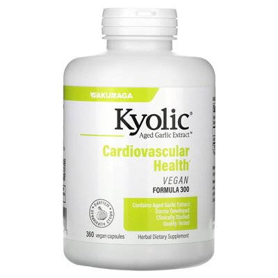 Kyoliczny, starszy ekstrakt czosnkowy, zdrowie sercowo -naczyniowe, wzór wegańska 300, 600 mg, 360 kapsułek wegańskich (300 mg n
