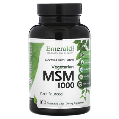 Emerald Laboratories, MSM 1000, 100 czapek warzywnych Emerald Laboratories, MSM 1000, 100 czapek warzywnych