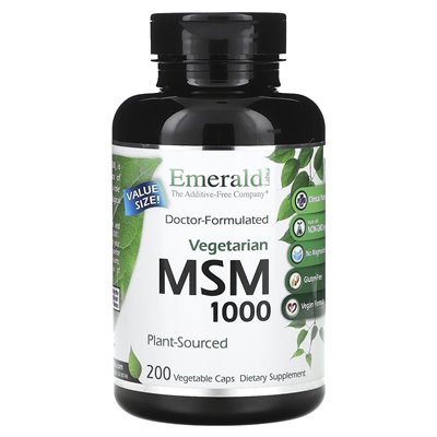 Emerald Laboratories, MSM 1000, 200 czapek warzywnych Emerald Laboratories, MSM 1000, 200 czapek warzywnych