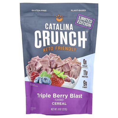 Catalina Crunch, płatki przyjazne keto, Triple Berry Blast, 8 uncji (227 g)
