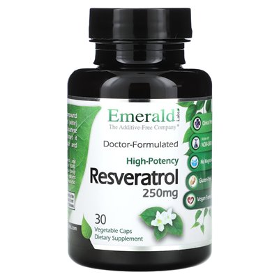 Emerald Labs, Resveratrol, 250 mg, 30 pflanzliche Kapseln