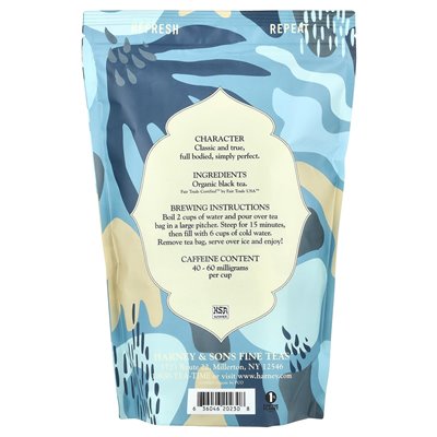 Harney & Sons, Frisch gebrühter Eistee, Classic Black, 15 Teebeutel, 7,5 Unzen (212 g)