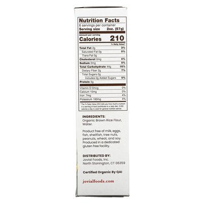 Jovial, Bio-Pasta aus Naturreis, Ellenbogen, 12 Unzen (340 G)
