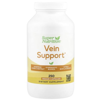 Super Nutrition, wsparcie żyły, 250 kapsułek wegetariańskich