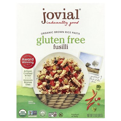 Jovial, organiczny brązowy makaron ryżowy, Fusilli, 12 uncji (340 g) Jovial, organiczny brązowy makaron ryżowy, Fusilli, 12 uncji (340 g)