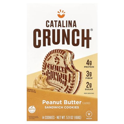 Catalina Crunch, peanut butter sandwiches, 14 cookies, 5.9 oz (168 g)