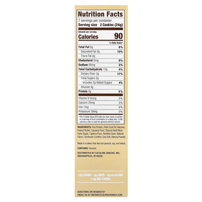 Catalina Crunch, peanut butter sandwiches, 14 cookies, 5.9 oz (168 g)