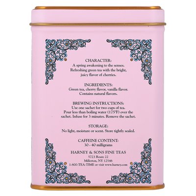Harney & Sons, HT-Teemischungen, Grüner Tee mit Kirschblüten, 20 Beutel, 1,4 Unzen (40 g)