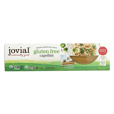 Jovial, organiczny brązowy makaron ryżowy, Capellini, 12 uncji (340 g)
