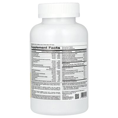 Super Nutrition, mieszanka prenatalna, multiwitamina z folianem i choliną, 180 tabletek Super Nutrition, mieszanka prenatalna, multiwitamina z folianem i choliną, 180 tabletek